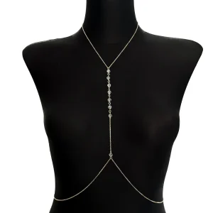 Body Chain pozłacany – Kryształ Górski
