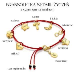 Bransoletka Siedmiu Życzeń z symbolami i grawerem
