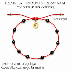 DZIESIĄTKA czarnego turmalinu i czerwona nić Codzienny RYTUAŁ OCHRONNY