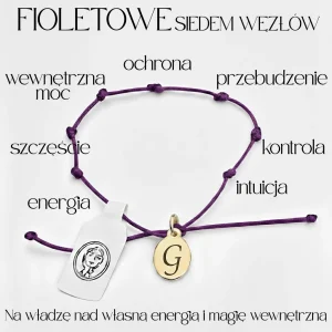 Fioletowe siedem węzłów na władzę nad własną energią z grawerowaną intencją
