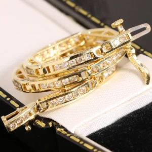 Złota bransoletka z diamentami 1.20ct 18cm elegancka 14K